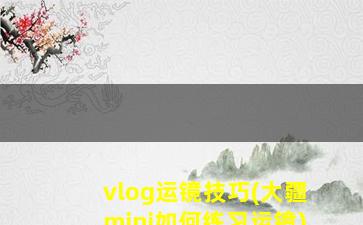 vlog运镜技巧(大疆mini如何练习运镜)